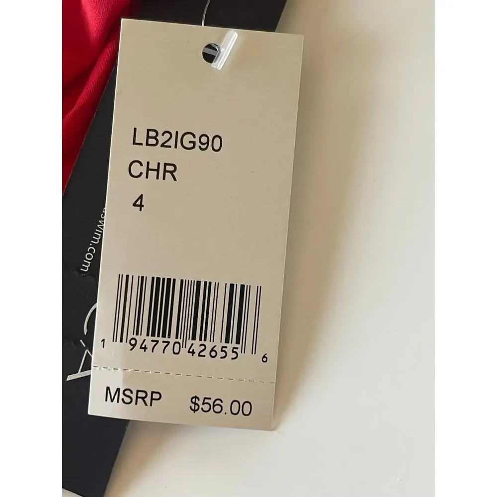 New La Blanca Red Swimming Bottom Size 4